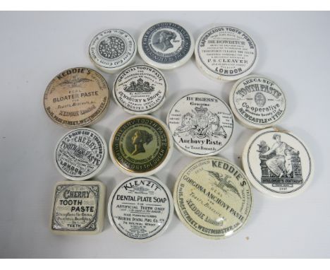 Good selection of vintage paste pot lids.