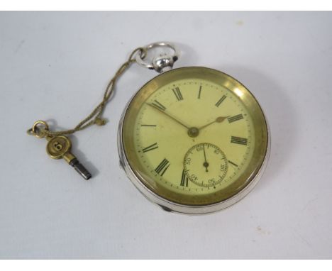 Antique Birmingham sterling silver Waltham pocket watch, Intermittant runner.