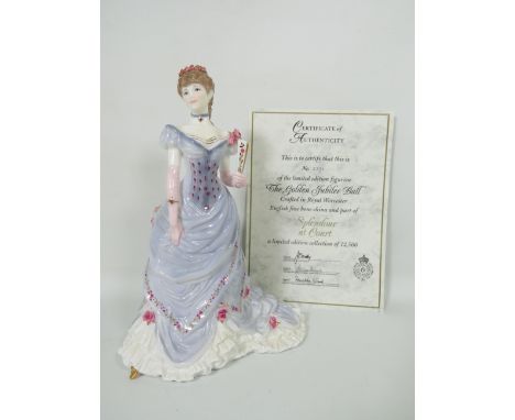Royal Worcester, Ltd Edition Figurine 2271/12,500 The Golden Jubilee Ball. Comes with COA. Measures approx 9 inches tall in e