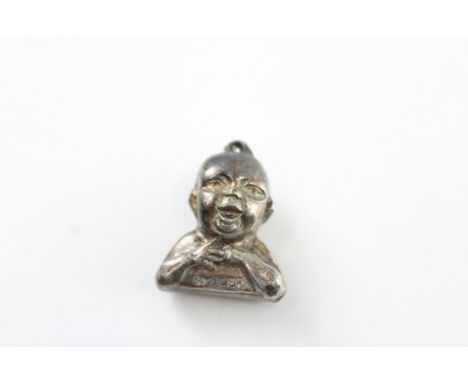 c.1930's Cow &amp; Gate .925 Sterling Silver Novelty 'Smiler' Charm / Trinket 3g 2207041