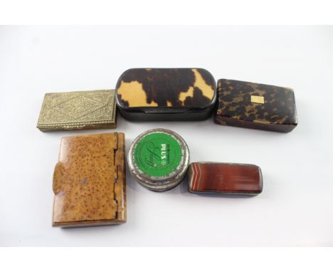 Antique/Vintage Tobacciana Snuff Box Collectables Inc Tortoise Shell, Etc UNTESTED Please be aware due to transportation safe