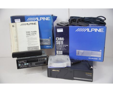 Two Vintage Alpine car audio's Both with boxes and appear to be in unused conditon.  see photos for details. 