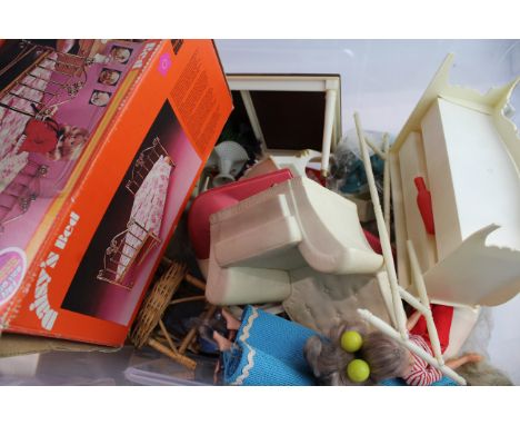 Assorted Fashion Dolls Furniture/Accessories Inc Vintage Sindy, Etc CONTENTS UNCHECKED SOME PARTS MAY BE DAMAGED/MISSING In p