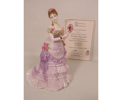 Limited Edition Royal Worcester figurine 2271/12,500.  'The Royal Presentation'  Comes with COA in excellent condition. 9 inc