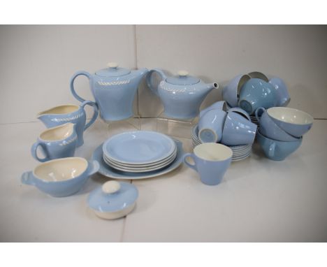 Part Tea set in blue and white see photos 