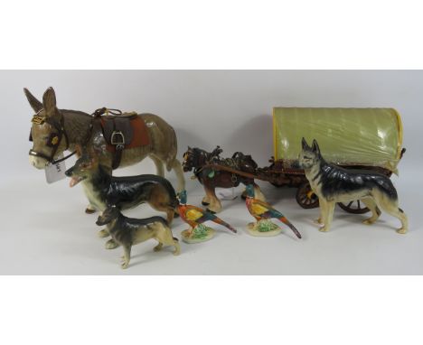 Selection of Animal figurines Beswick, Sylvac etc.