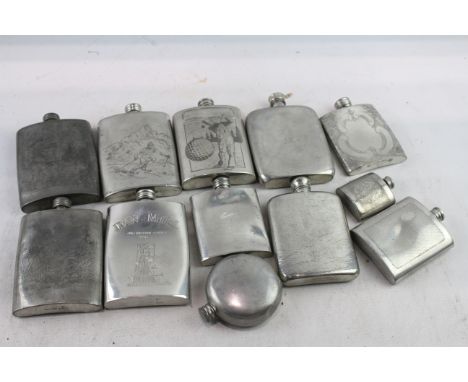 Antique Vintage Hip Flasks Breweriana Collectables Inc Vintage, Pewter, EPNS, Etc Items in previously owned condition Signs o