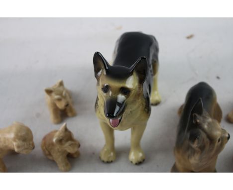 Dog Ornaments Porcelain Sylvac Melba Ware In vintage condition Signs of use &amp; age See photographs