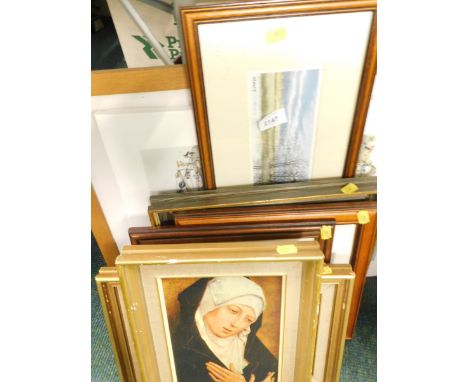 An Old Master print, various other prints, pictures, etc. (a quantity) 