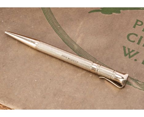 A 1930s 9ct gold Mordan Everpoint propelling pencil S. Mordan & Co, 11.5cm and 22.7g, some typical wear