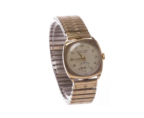 GENTLEMAN'S ERNEST BOREL INCASTAR MANUAL WIND WRIST WATCHsigned 17 jewel movement, the round white dial with applied gold col