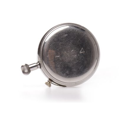 H. GOLAY & SON LTD. MILITARY ISSUE STAINLESS STEEL STOP WATCHunsigned movement, the round white dial with Roman numerals in b
