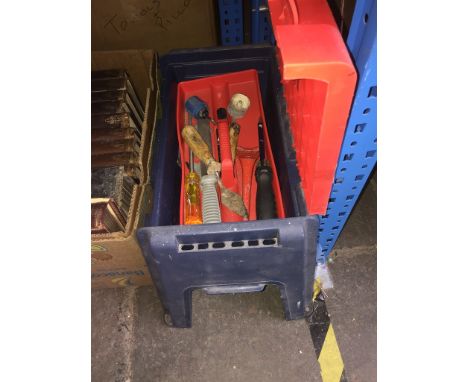 A toolbox seat with tools 