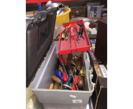 A pklastic toolbox and contents 