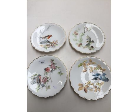 Set of four Royal Worcester The Birds of Dorothy Doughty plates 