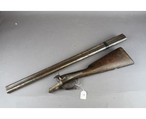 Pinfire double barrel shotgun with hammer action. (A/F)