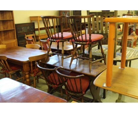 1970 Ercol oak table and four chairs