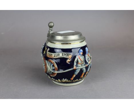 Vintage WW2 Era German firemans beer stein