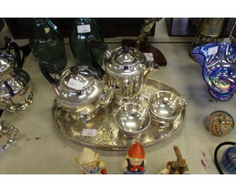 Viners silver plated tea service & tray