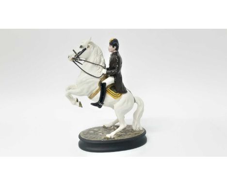 Beswick Lipizzaner with rider, model no. 2467 (second version), designed by Graham Tongue, 25.4cm in heightCondition report: 