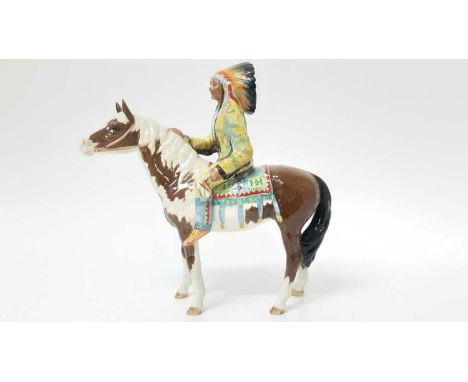 Beswick Mounted Indian, model no. 1391, designed by Graham Orwell, 21.6cm in heightCondition report: In good condition with n