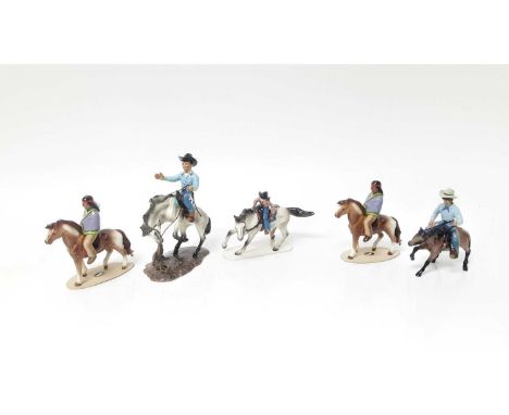 Collection of Hagen Renaker ceramic models including horses and cattle (21)Condition report: Two of the horses have a nick to