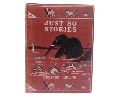 [CHILDRENS]  Kipling, Rudyard. Just So Stories for Little Children, first edition, Macmillan, London, 1902, pictorial crimson