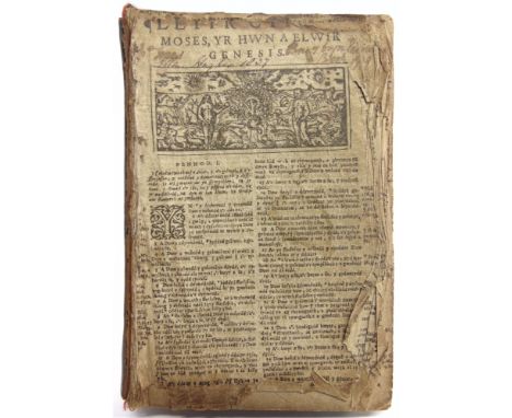 [RELIGION &amp; THEOLOGY]. WELSH  [The Holy Bible], comprising the Old and New Testaments, by Barker, London, 1630, full leat