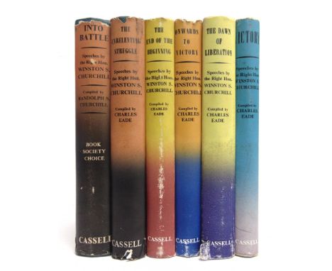 [HISTORY]. WINSTON CHURCHILL  Churchill, Winston, War Speeches, six volumes, comprising Into Battle, seventh edition, Cassell