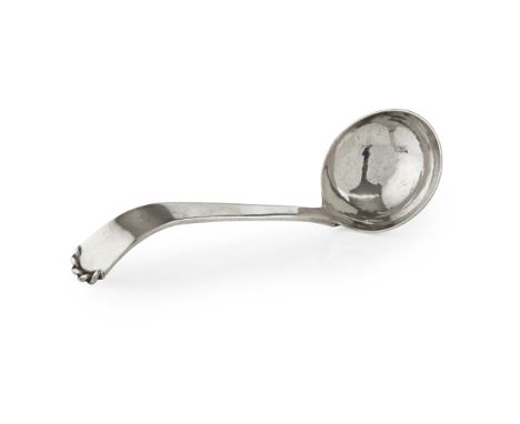 GUILD OF HANDICRAFTS  SILVER SAUCE LADLE, 1913   with planished surface, the terminal with rope-twist design, stamped maker's