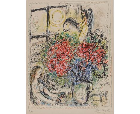 CHAGALL, MARC1887 Witebsk - 1985 St. Paul de VenceTitel: La Chevauchée. Datierung: 1970. Technik: Farblithografie auf Arches 
