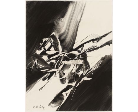 GÖTZ, KARL OTTO1914 Aachen - 2017 WolfenackerTitel: Ohne Titel. Datierung: 1970. Technik: Gouache auf leichtem Karton. Maße: 
