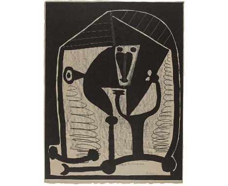 PICASSO, PABLO1881 Malaga - 1973 MouginsTitel: Figure. Datierung: 1948. Technik: Lithografie auf Arches (Wasserzeichen). Dars