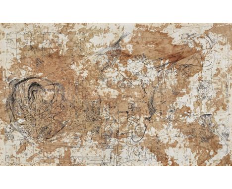 NITSCH, HERMANN1938 WienTitel: "die eroberung Jerusalems ein drama". Datierung: 2008. Technik: Serigrafie über Blut auf Leinw