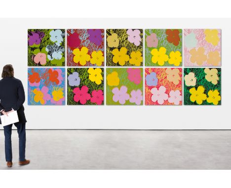 WARHOL, ANDY1928 Pittsburgh, PA/USA - 1987 New YorkTitel: Flowers. Datierung: 1970. Technik: Serie von 10 Farbserigrafien auf