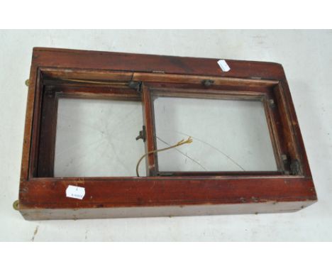 A late Victorian mahogany working model of a sash window, height 45.5cm, width 27cm (af).