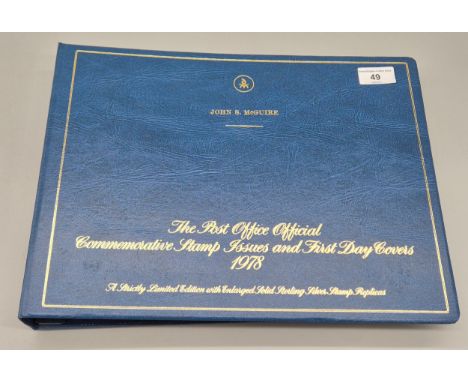 Six Danbury Mint- Sterling silver ingot stamps John S. McGuireThe Post office official commemorative stamp issues and first d