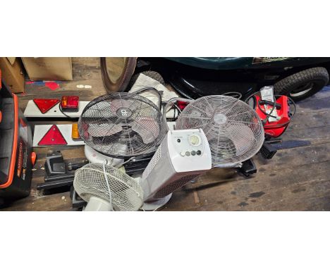 A Master Pro 3KW heater, 4 other heaters/fans, two lighting boards and two roof racks 