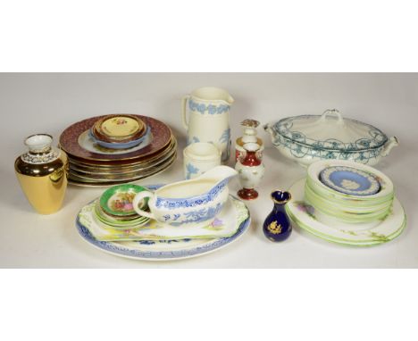 A collection of mid 20th century and later ceramics, to include Royal Worcester lidded tureens, Staffordshire graduated water