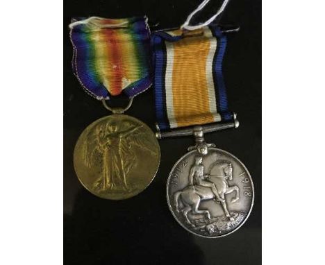 A First World War pair comprising British War Medal and Victory Medal, named to 26821.2. A.M. Martin. R.F.C.