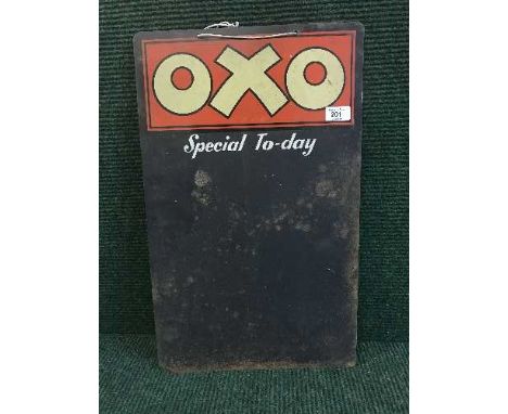 An enamel Oxo sign
