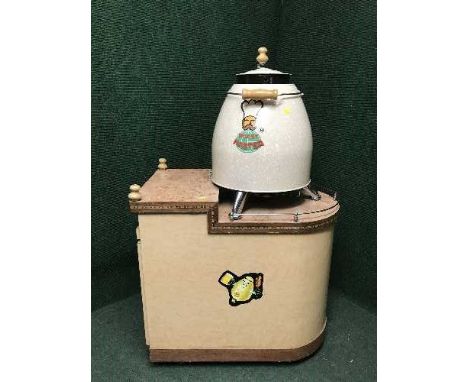 An enamel coated Roaster Master on stand 