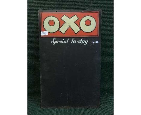 An enamel Oxo sign