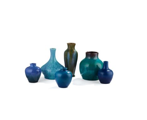  PILKINGTON'S TILE & POTTERY CO. SIX VASES, EARLY 20TH CENTURY each impressed manufacturer's mark, glazed earthenware (6) 20c