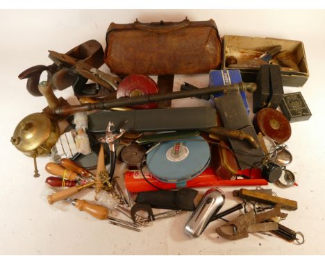 A collection of early 20th century and later carpenters hand tools in four boxes. (4) 