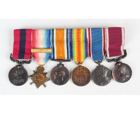 A group of six First World War period and later dress miniature medals, comprising Distinguished Conduct Medal, George V issu