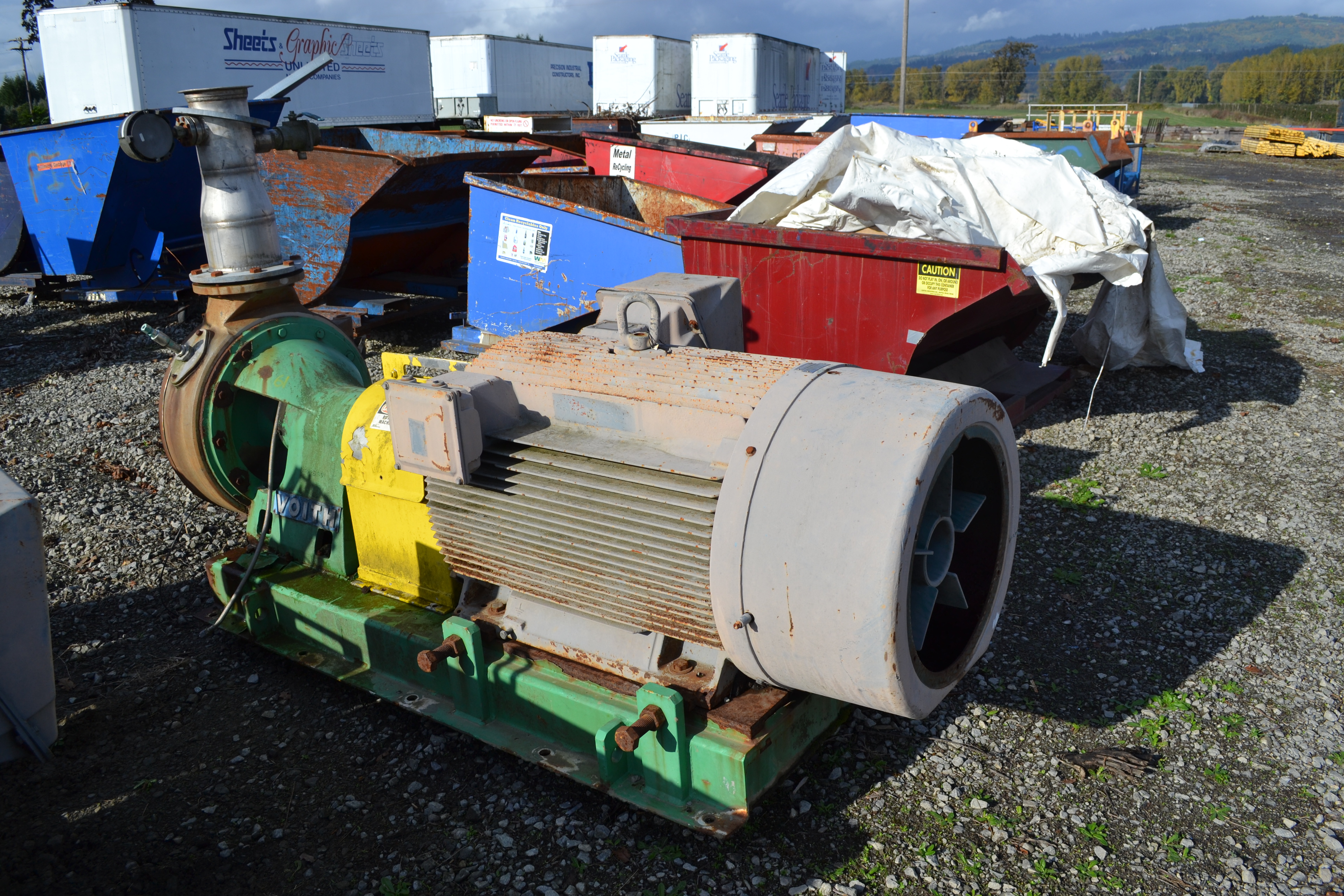 Voith No 2 2 Deflaker Pump W Siemens 250hp Motor S n 6122 RPM 1785 2300V