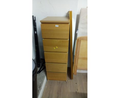SLIMLINE5 DRAW CHEST AND MIRROR 
