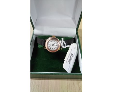 VINTAGE 1924 9 CT GOLD LADIES ROLEX WATCH WORKING ORDER, IN NEED OF A SERVICE 