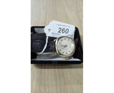 9CT GOLD CASE 1950,60'S PRECISTA WATCH 